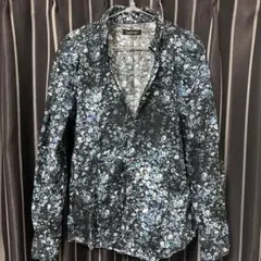 トルネードマート TM小花ストレッチ ドレスシャツ