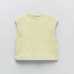 ZARA イエローニットベスト