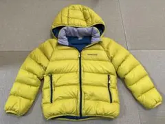 【mont-bell】イエロー ダウンコート フード付き キッズ用