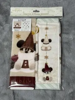 ディズニー　ミッキー　ミニタオル2枚セット　リルリンリン　クリスマス　2025