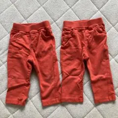 【ミキハウスpicnic】ストレッチパンツ２着セット　80