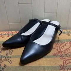 Menue (メヌエ) 5cmヒール 甲ストラップミュール パンプス Mのサムネイル