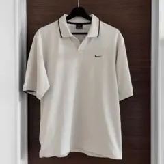 NIKE GOLF グレー×ブラックライン ポロシャツ SPHERE DRY M