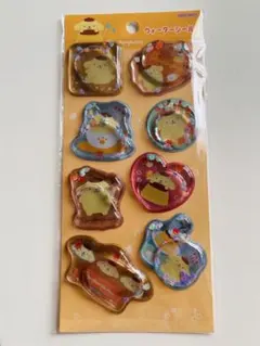 ポムポムプリン シールセット 立体シール ウォーターシール サンリオ デコ 手帳