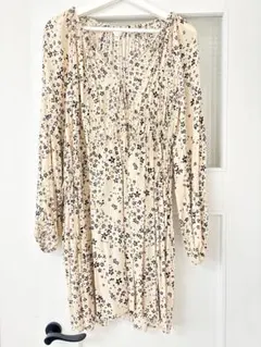 【試着のみ】H&M Vネック 花柄 チュニック ワンピース
