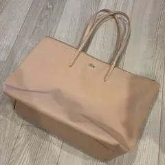 Lacoste ピンクベージュ トートバッグ