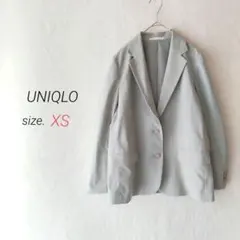 ユニクロ【XS】リラックステーラードジャケット グリーン