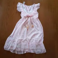 ピンクノースリーブドレス