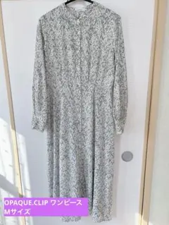 OPAQUE.CLIP 小花柄ロングワンピース M ペチコート付き きれいめ