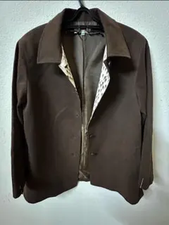 ブラウン スエード風 カジュアルジャケット