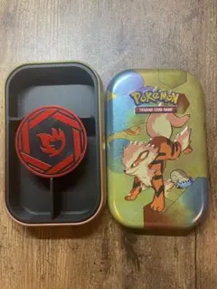 ポケモン海外限定【ミニ缶】仕切り付きダメカンケース【ウインディ】