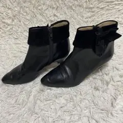 NINNA RICCI ニナリッチ　ショートブーツ　レザー　リボンのサムネイル
