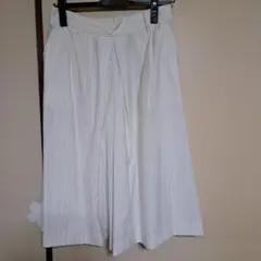 ストライプ柄 キュロットパンツ ホワイトのサムネイル