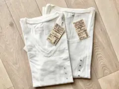 《新品》無印良品／Vネック・クルーネック半袖Tシャツ2枚セット