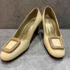 Yves Saint Laurent アイボリーレザーパンプス 34 未使用品