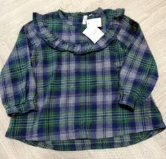 Samansa Mos2 Lagom チェック柄ブラウス