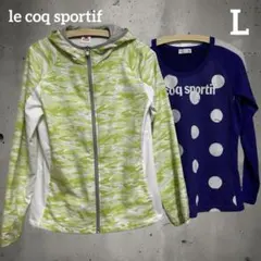 8j23 ルコックスポルティフ クロスジャケット 長袖T レディース