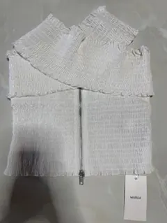 MURUA シャーリングオフショルブラウス　Freesize