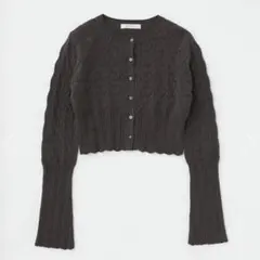 MOUSSY CROCHET KNIT CROPPED D— ディガン