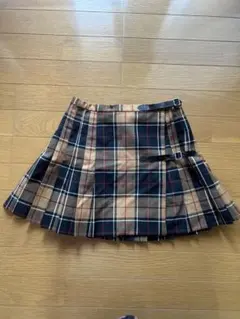 チェック柄 プリーツミニスカート ベルト付きのサムネイル