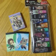 両面開きペンケース 大容量 新品未使用　鬼滅の刃　柱　集合