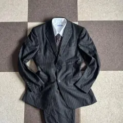 【✨古着】Aquascutum スーツセットアップ　ストライプ　94A6