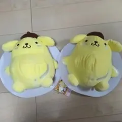 ポムポムプリン　プリンnaプリンdeわくわくBIGぬいぐるみ2個セット