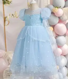 ⭐️新品⭐️アナ雪　シンデレラ　風ドレス　120　プリンセス　ケープ付き