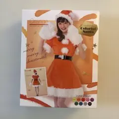 オレンジ サンタ服 サンタコスプレ 全4点セット