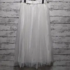 PROPORTION　ダブルシフォンロングギャザースカート　Sサイズ　ホワイト