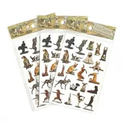 【未開封】YOGA DOGS ヨガドッグス ヨガポーズ 犬 シール 3点セット
