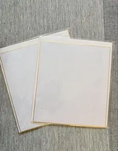 金縁 色紙 2枚セット 封筒付き　未使用品