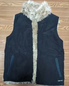 gym master リバーシブルベスト ブラック/ベージュ