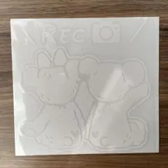 録画中　ステッカー　ダッフィー後ろ姿