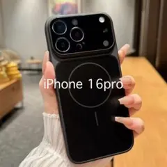 iphone 16proケース magsafe対応　一体型カメラレンズ保護　黒