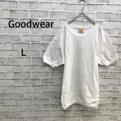 Goodwear 半袖 Tシャツ ホワイト 無地 メンズ L USA製　綿100