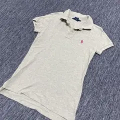 美品POLO 半袖ポロシャツS グレー ポロラルフローレン