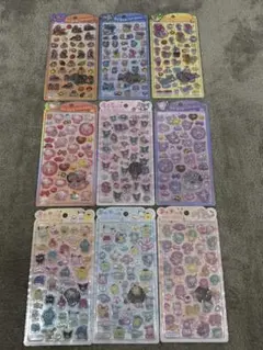 【新品正規品】うるちゅるポップシール サンリオキャラクターディズニー9枚セット