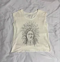 【古着】00s archive y2k 平成 ナード 薄手ノースリーブXS