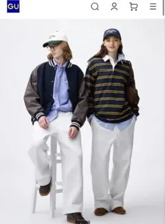 GU ヘビーウェイトスウェットワイドストレートパンツ ユニセックスSサイズ