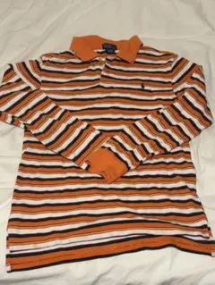 Polo by Ralph Lauren 長袖ポロシャツ オレンジストライプ