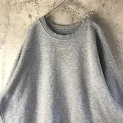 A3664古着　スウェット　グレー　無地　90s Y2K