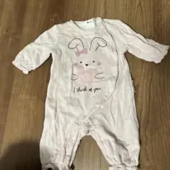 ウサギデザインロンパース