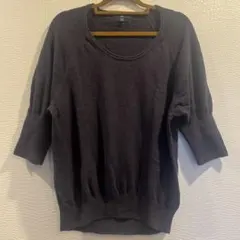 Gap ダークネイビー 五分袖ニット コットン100% XS/S