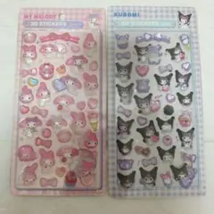 My Melody & Kuromi 3Dステッカー2枚セット