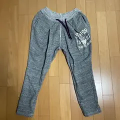 デニムダンガリースウェットパンツ　グレー色　140cmのサムネイル