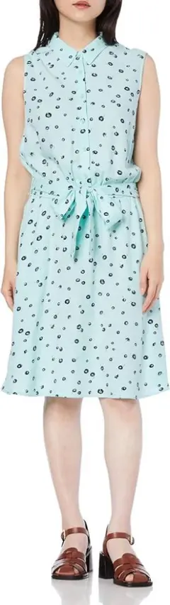 ️⭕️ノースリーブ【花柄シャツワンピース・Ｌ】タグ付き 可愛い