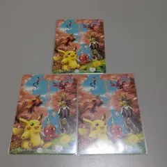 ポケモン　春ポケカ　ステッカー　3枚