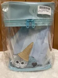 [２つで1899円]mofusand クリアポーチ 水色