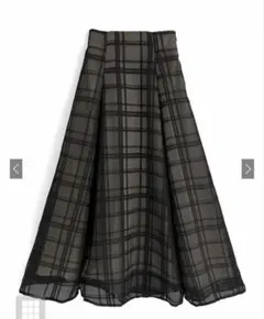 GRL チェック柄シアーフレアスカート［tu1082］